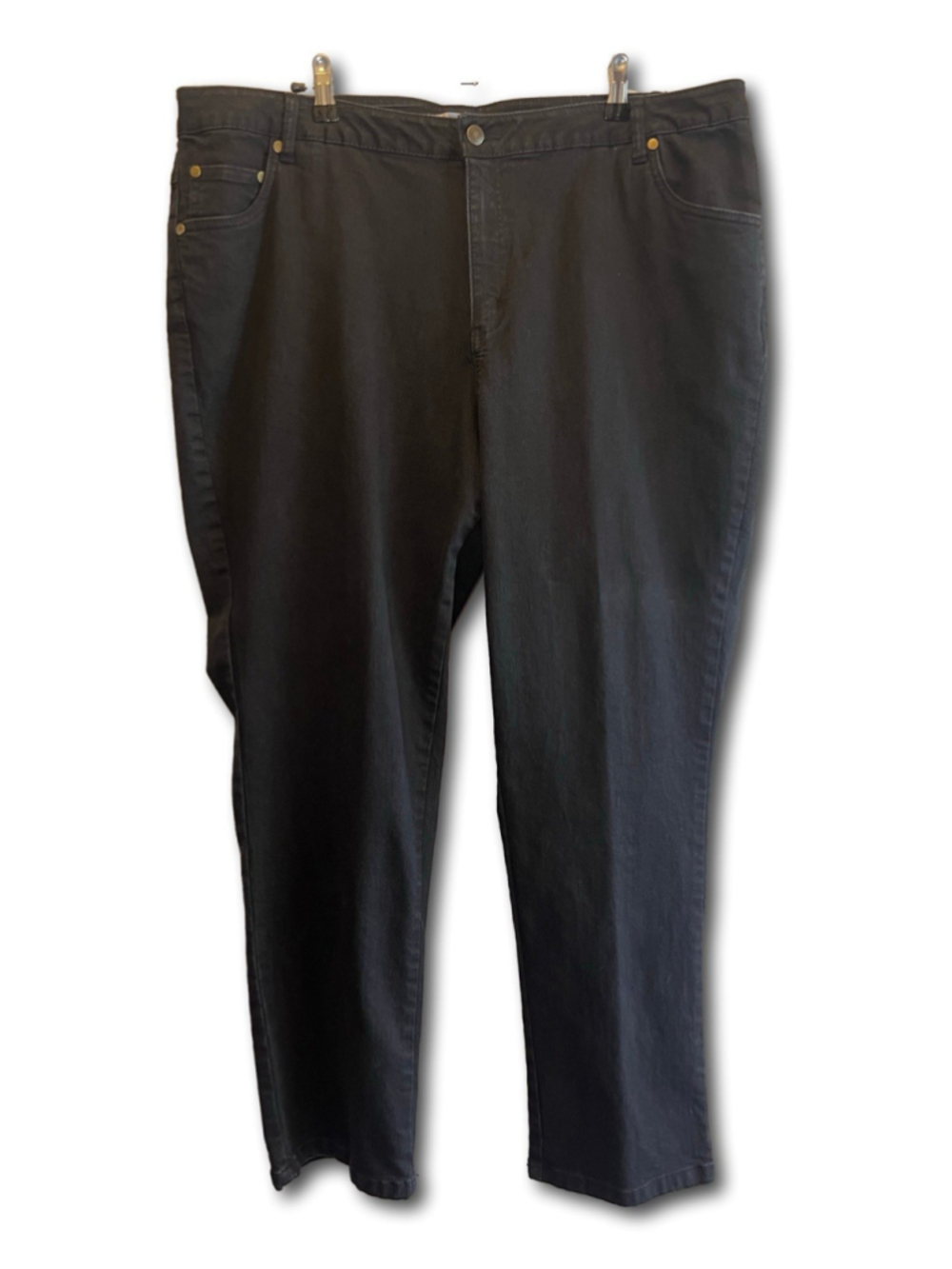 Women Within Denim Jeans Black Plus Size 22W Casual Pants